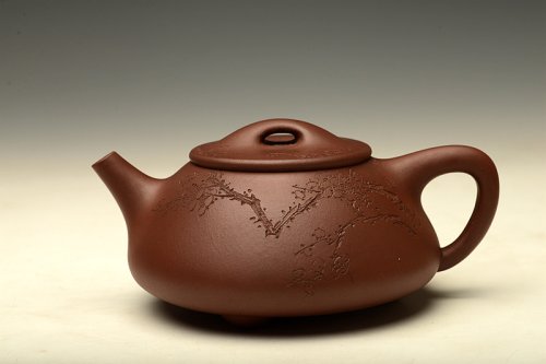 周斌紫砂壶 全手满瓢 陆轶舟装饰通转梅花 劲道小霸王o(∩_∩)o  原矿紫泥