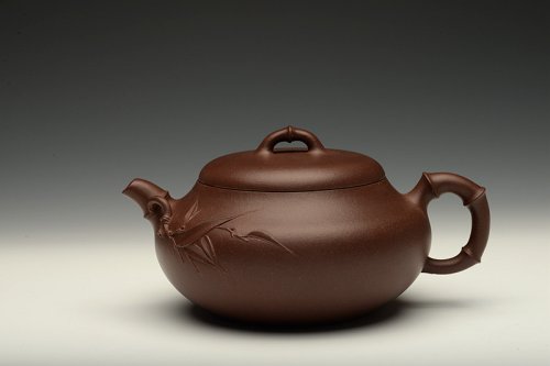 潘丹初紫砂壶 油润底槽青 精品花货  丹竹 敦厚可人 大口实用 原矿底槽清