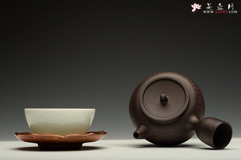 紫砂壶图片：美壶特惠 日式侧把 心经巨轮 茶人最爱 电陶炉烧水 - 美壶网