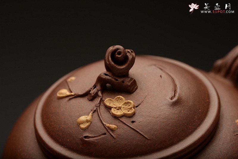 紫砂壶图片：潘丹初最新全手作品 精品小花货 迎春 秀雅小巧 - 美壶网