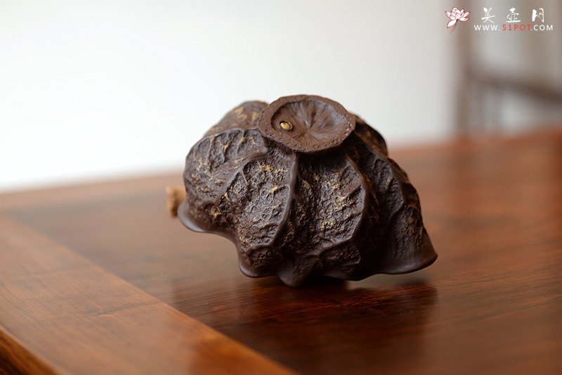 紫砂壶图片：美壶特惠  刘景风格 全手莲蓬荷叶公道 茶盘雅物~ - 美壶网