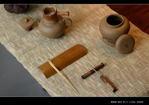 美壶定制紫砂壶 美壶特惠 茶盘必备竹韵小套组 茶拨 茶荷 茶针 盖托 竹漏 