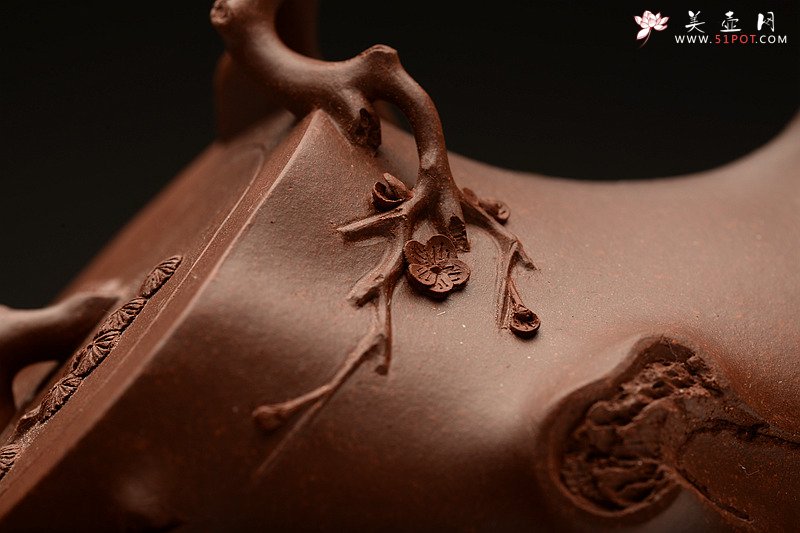 紫砂壶图片：似龟似桩 气韵流畅 精品 全手长寿梅桩 吉祥如意 - 美壶网