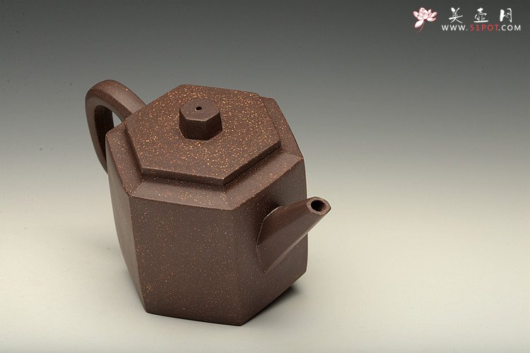 紫砂壶图片：线条流畅  挺拔实用  全手六分玉柱 - 美壶网