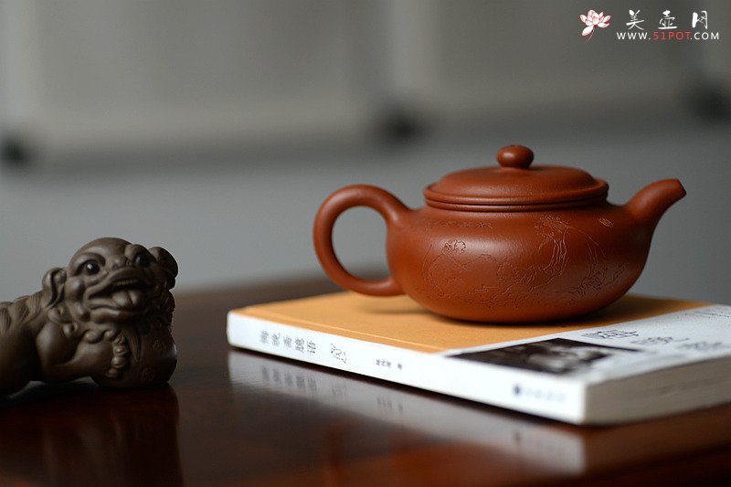 紫砂壶图片：饮者寿 传统经典 仿古 范曾之味~ - 美壶网