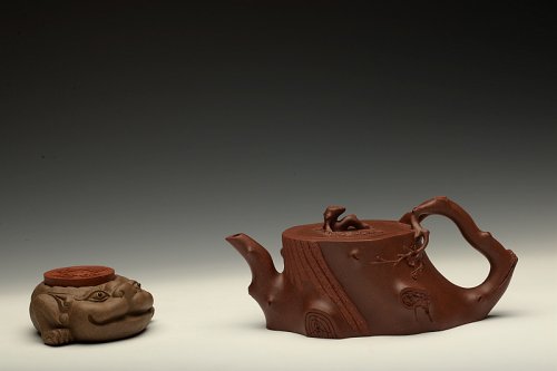 单志萍紫砂壶 似龟似桩 气韵流畅 精品 全手长寿梅桩 吉祥如意 原矿底槽清