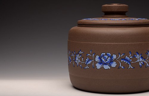 美壶定制紫砂壶 美壶定做 精品粉彩茶叶罐 浑厚大气 古朴之风 原矿段泥