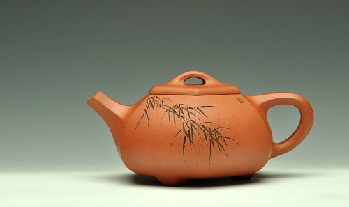 陆轶舟紫砂壶 线条流畅 挺拔有力  六方石瓢  实用佳品 原矿清水泥