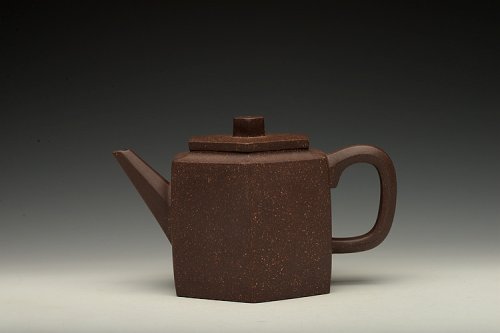 马建鹏紫砂壶 线条流畅  挺拔实用  全手六分玉柱 原矿紫泥