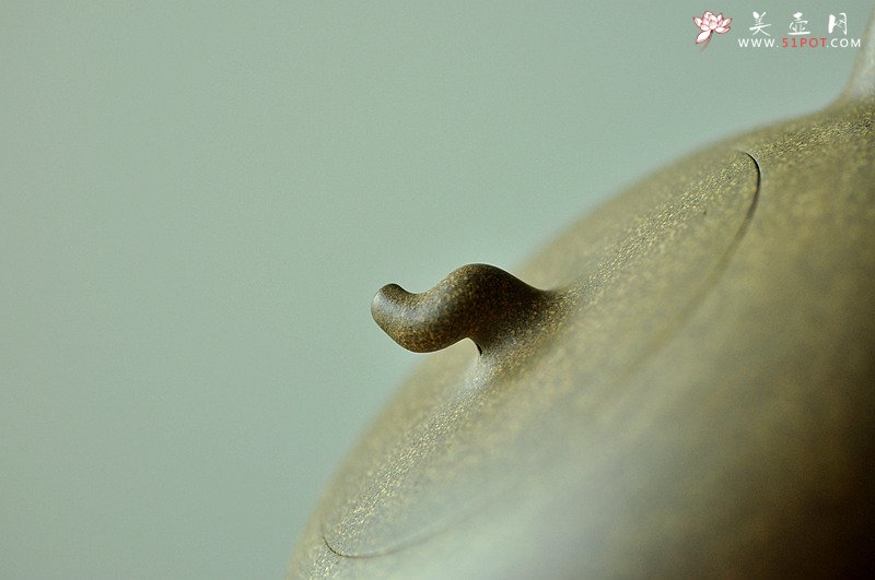 紫砂壶图片：精灵清雅 线条流畅  全手文气茄瓜 普洱利器 - 美壶网