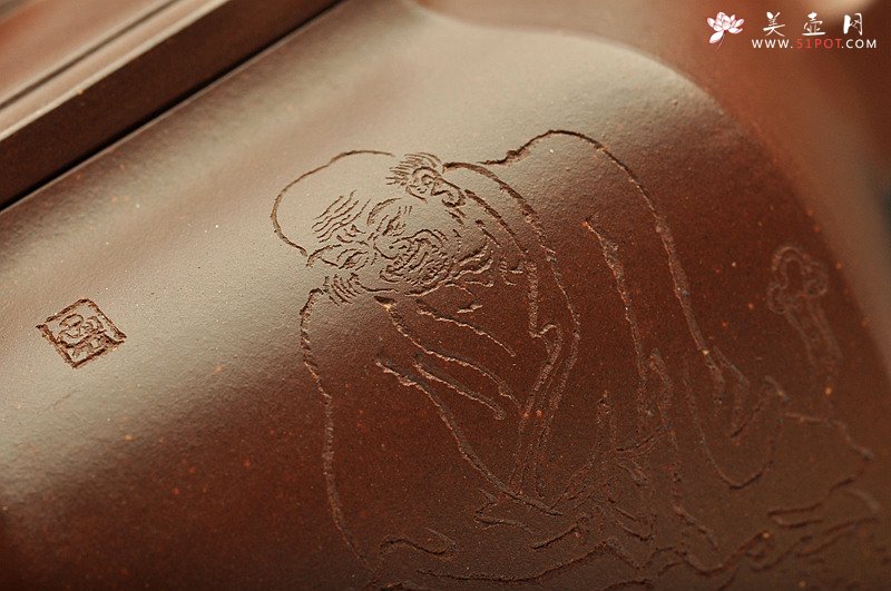 紫砂壶图片：强强联合 陈宏林精心装饰 飘逸灵动 全手大逸公六方 - 美壶网