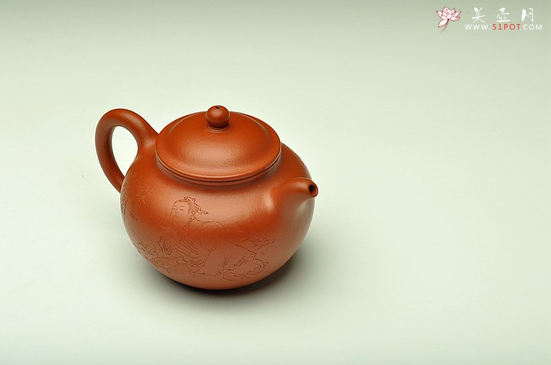 紫砂壶图片：张云熙精品之作 端庄秀雅 朱泥掇子 室静观书~ - 美壶网