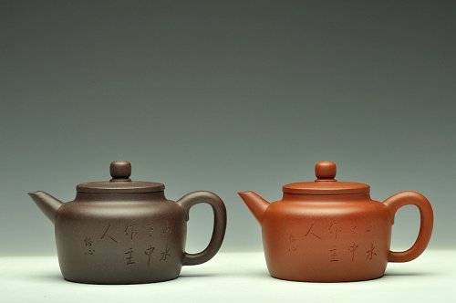 泓渝山房紫砂壶 美壶特惠 山水之中作主人 摹古剑流德中对壶 茶人最爱~价格为单款 原矿黑星土