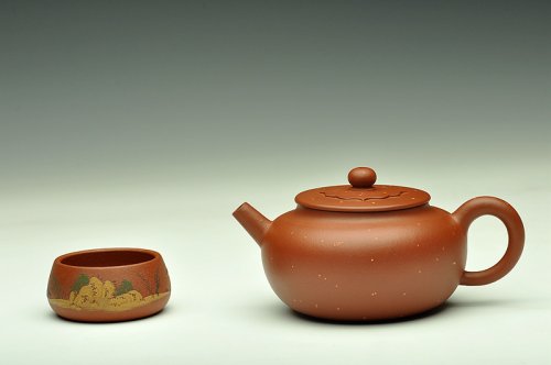 马建鹏紫砂壶 温文尔雅 素雅精致  全手铺砂明华 原矿清水泥