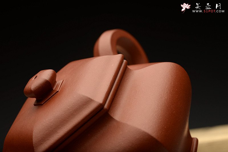 紫砂壶图片：温润如玉  全手六方水扁 线条流畅  - 美壶网