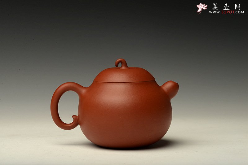 紫砂壶图片：原矿纯朱泥 不接受预定 娇艳可人 全手小苹果 于洪霞老师随兴而作 - 美壶网