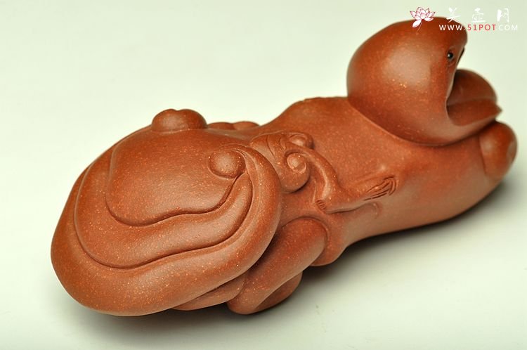 紫砂壶图片：精品茶宠如意狗 福猪 灵蛇 云龙 - 美壶网