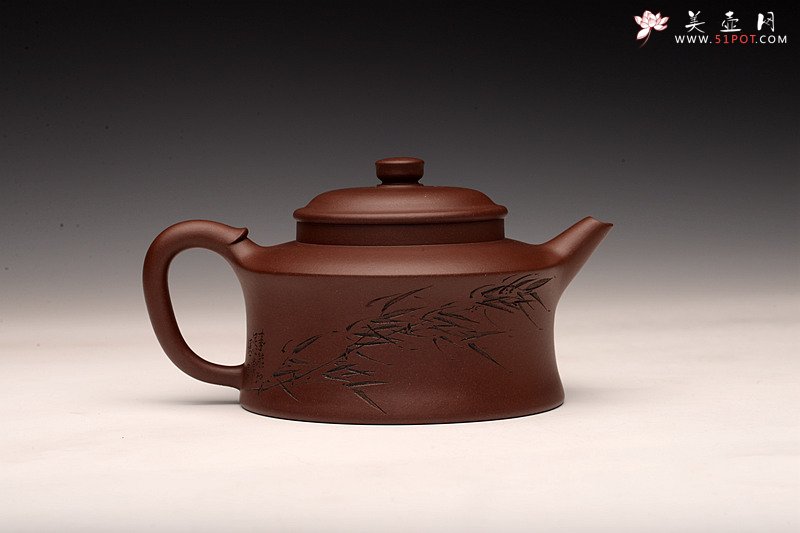 紫砂壶图片：强强联合 曲峰经典作品  全手玉龙禅锺 陆轶舟装饰 - 美壶网