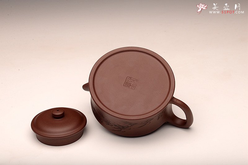 紫砂壶图片：强强联合 曲峰经典作品  全手玉龙禅锺 陆轶舟装饰 - 美壶网