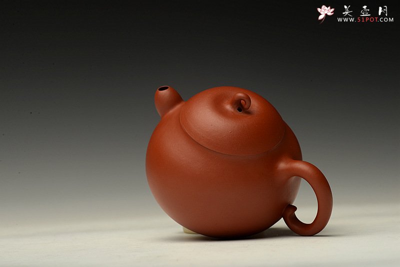 紫砂壶图片：原矿纯朱泥 不接受预定 娇艳可人 全手小苹果 于洪霞老师随兴而作 - 美壶网