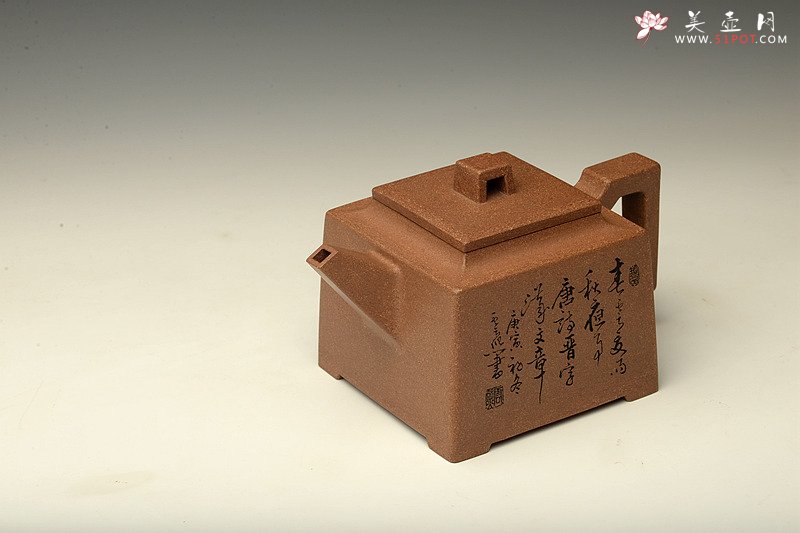 紫砂壶图片：精品老段 古韵十足 挺拔刚劲 全手镶片 中正壶 - 美壶网