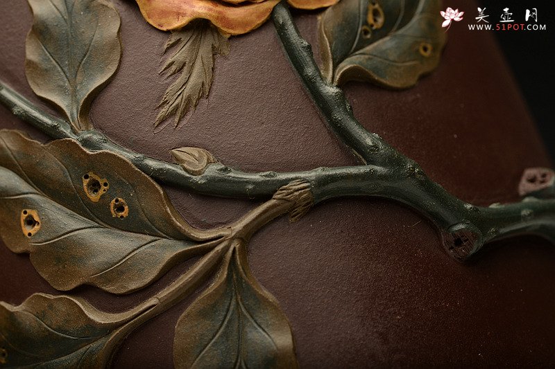 紫砂壶图片：那些花儿之月季花~ 精品重器 大美无言o(∩_∩)o  - 美壶网