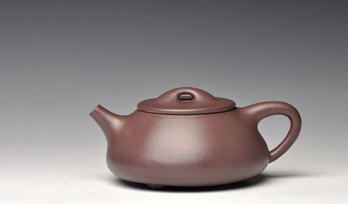 陈进紫砂壶 型正 中气十足 全手满瓢 原矿紫茄泥
