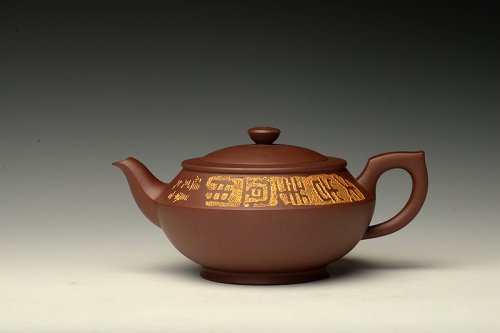 张听钢紫砂壶 古韵悠悠 紫泥全手汉云 做工精致 张听刚精心装饰 原矿紫泥