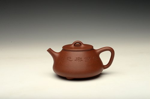 于洪霞紫砂壶 张力十足 陆轶舟装饰 全手平盖石瓢 原矿清水泥
