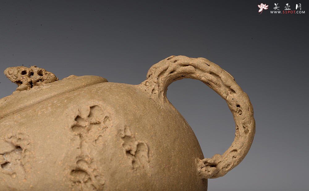 紫砂壶图片：肌理丰富 拙味~ 全手薄胎龚春 金蟾~沧桑质感 - 美壶网