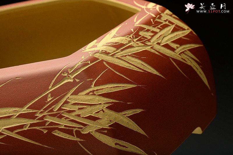 紫砂壶图片：陆轶舟精品代表作 全手六方水洗  刀法精炼层次分明 - 美壶网