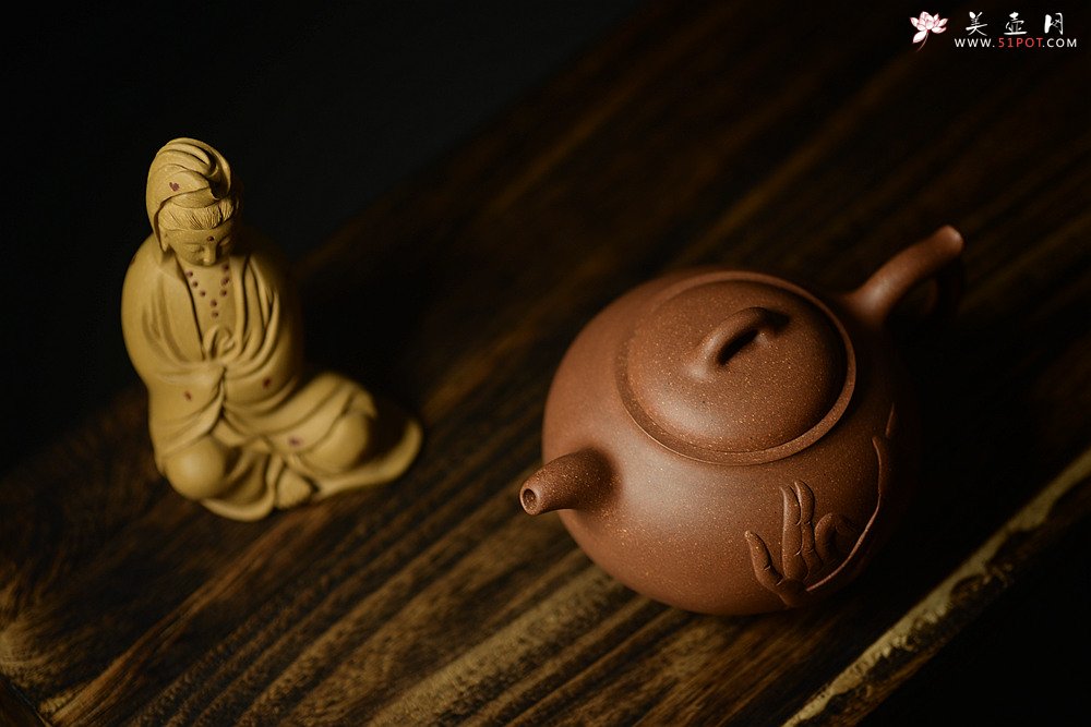 紫砂壶图片：小东原创作品 装饰独特 全手般若*佛风 嵌盖  - 美壶网