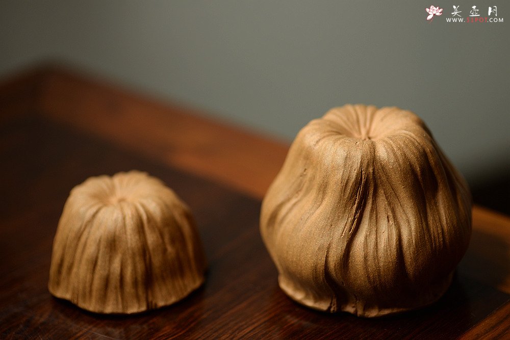 紫砂壶图片：莲子可动 学院派之莲蓬主人杯一对 数量有限~ - 美壶网