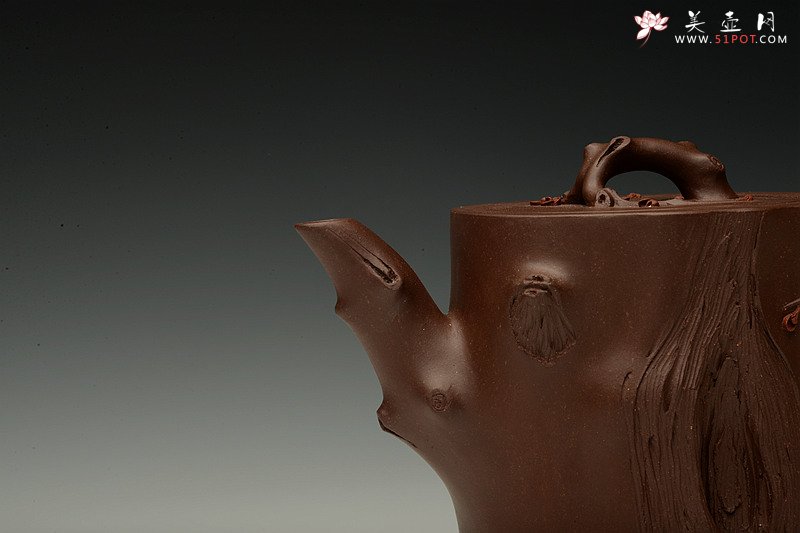 紫砂壶图片：单志萍甲午力作 铮铮铁骨 全手精品 傲雪红梅套组 挺拔俊秀 - 美壶网