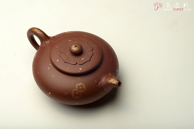 紫砂壶图片：曲峰原创作品 疏朗大方 全手金如意情 饱满可人 寓意吉祥 - 美壶网
