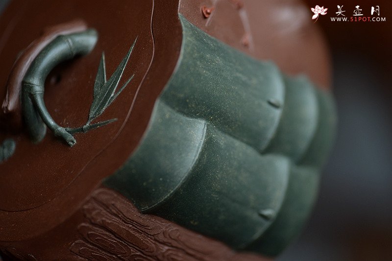 紫砂壶图片：钢流实用花货 精湛功底 全手岁寒三色三友 单志萍甲午年力作 - 美壶网