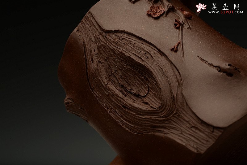 紫砂壶图片：单志萍甲午力作 铮铮铁骨 全手精品 傲雪红梅套组 挺拔俊秀 - 美壶网