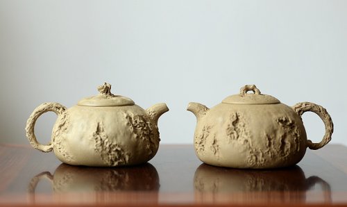 马建鹏紫砂壶 肌理丰富 拙味~ 全手薄胎龚春 瓜纽和桥纽~沧桑质感 原矿段泥