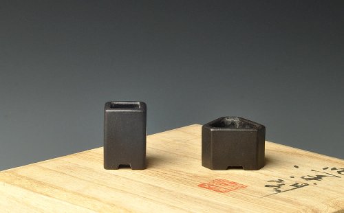 张秋平紫砂壶 张秋平全手微型花盆 漂亮好玩 原矿朱泥