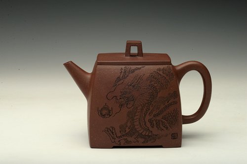 李彦雄紫砂壶 李彦雄新作 龙行天下 四方山水~ 全手镶片 志在四方 原矿底槽清