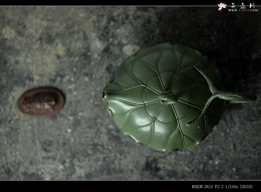 紫砂壶图片：清风徐徐 荷叶微卷有清香之和合  孙伟强张新亚原创作品 至美清廉 - 美壶网