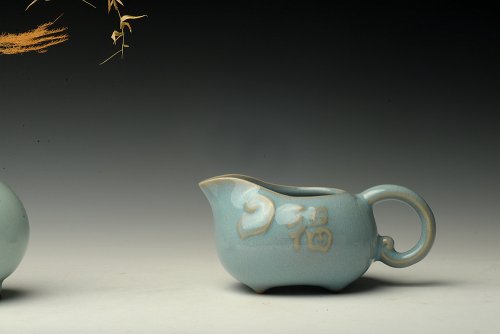 美壶定制紫砂壶 正宗汝州汝瓷 汝瓷公道  