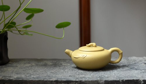 单志萍紫砂壶 单志萍作品 造型新颖 优雅之作 原矿段泥 云竹 原矿段泥