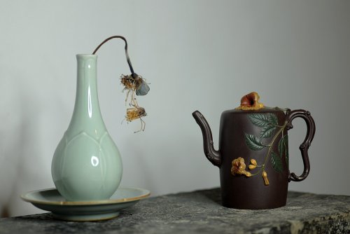 孙伟强紫砂壶 那些花儿之凌霄花~ 精品重器 大美无言o(∩_∩)o 原矿紫泥