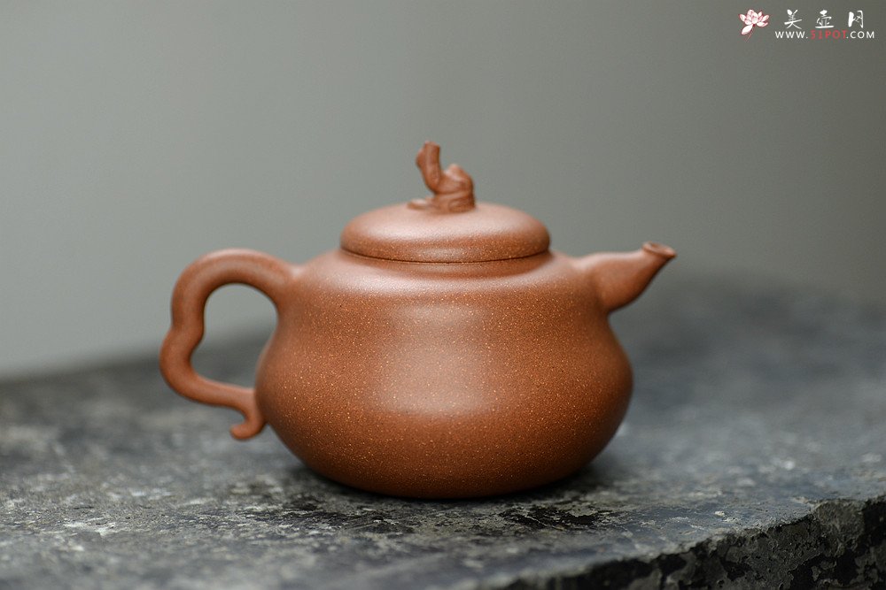 紫砂壶图片：潘小东原创 真 善 美 原矿老段泥 全手济公葫芦  - 美壶网