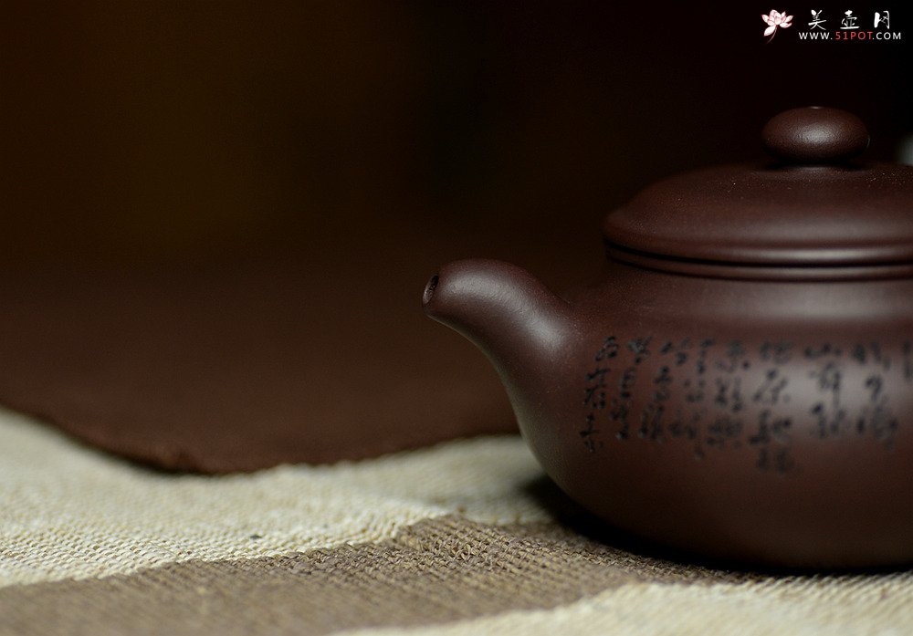 紫砂壶图片：稳重大气 高温老紫泥 大仿古 沁园春 雪 - 美壶网