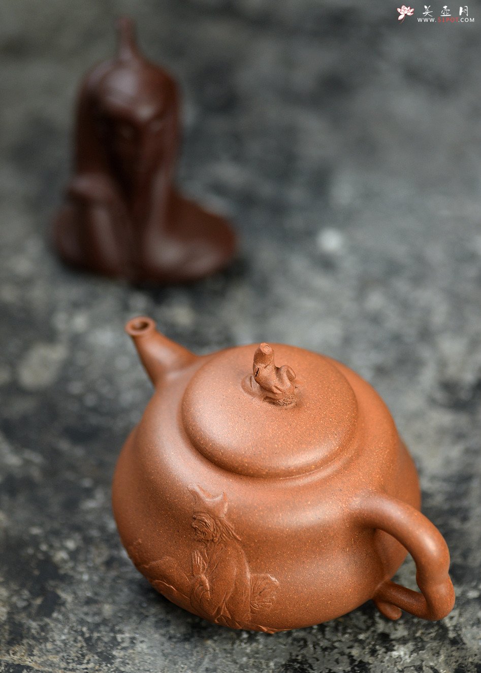 紫砂壶图片：潘小东原创 真 善 美 原矿老段泥 全手济公葫芦  - 美壶网