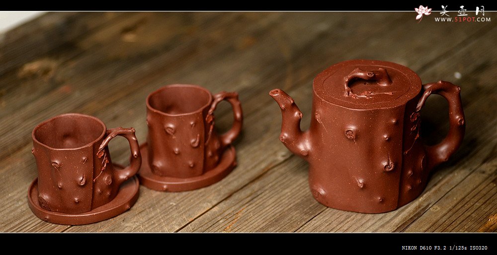 紫砂壶图片：单志萍最新力作 雄厚之风 优雅之作 精品全手红梅争艳 - 美壶网