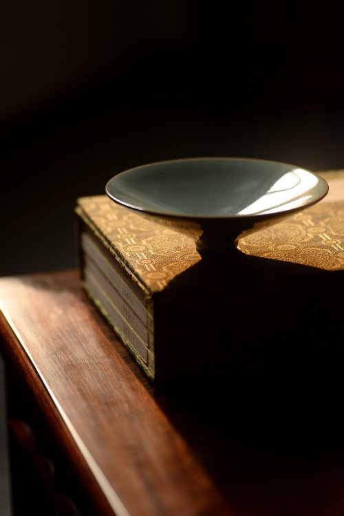 美壶定制紫砂壶 正宗汝州汝瓷 斗笠大盏 主人杯 烧出天空的颜色~ 