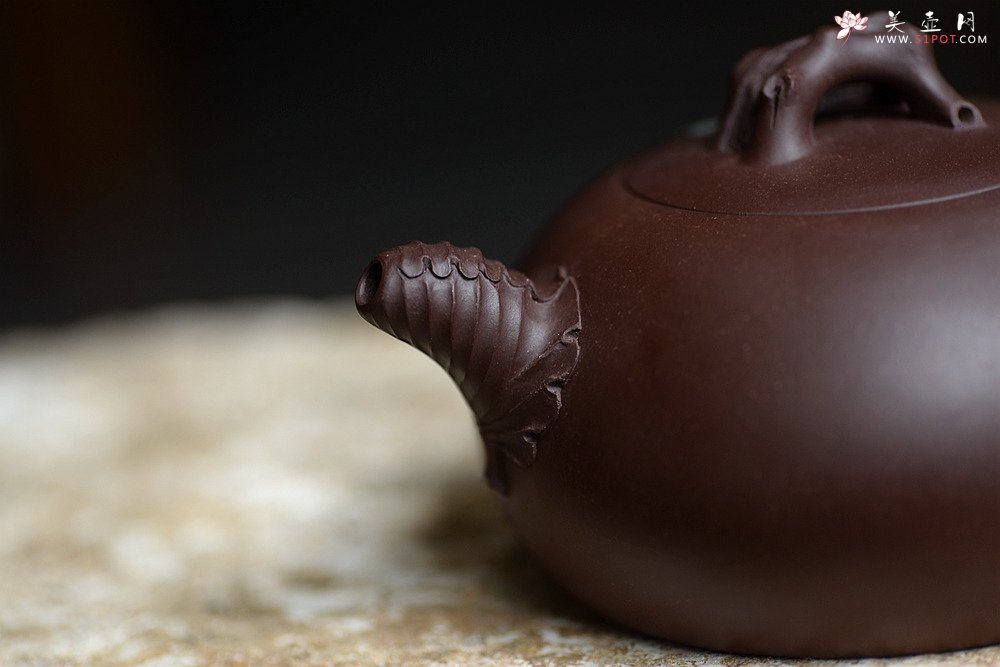 紫砂壶图片：崔巍健最新原创作品 银杏壶 原矿紫泥  - 美壶网